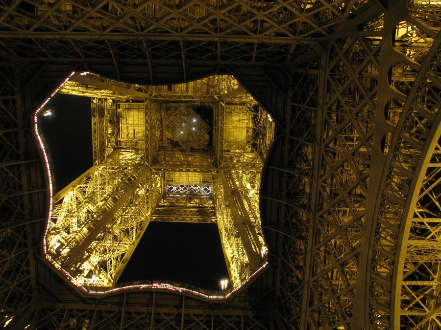 Below the Eiffel Tower