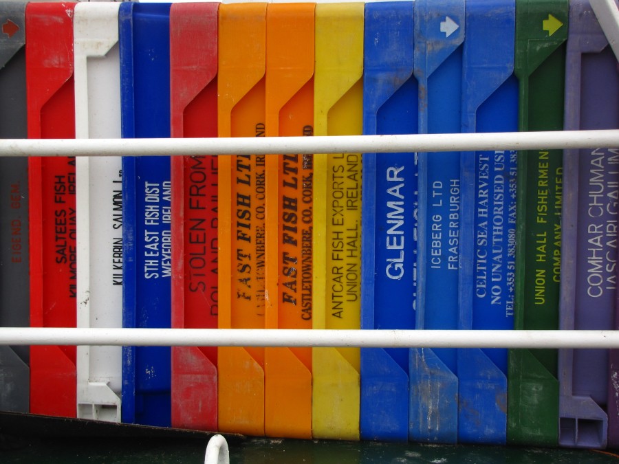 Colored Boxes on a Fish Trawler