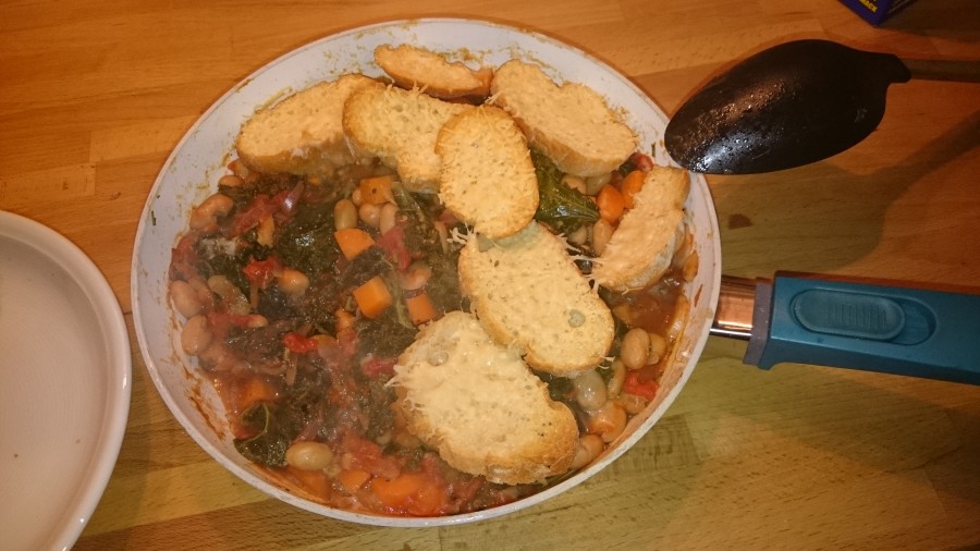 The steaming stew