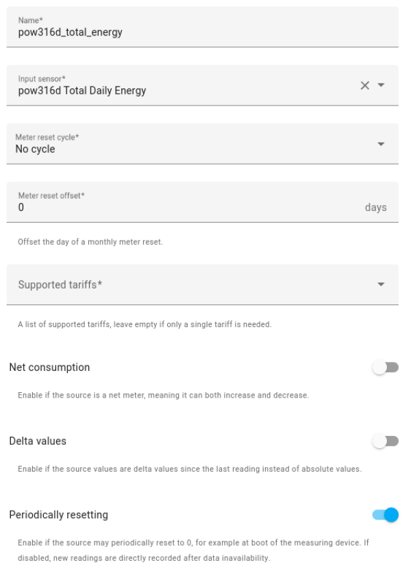 HA Utility Meter Helper